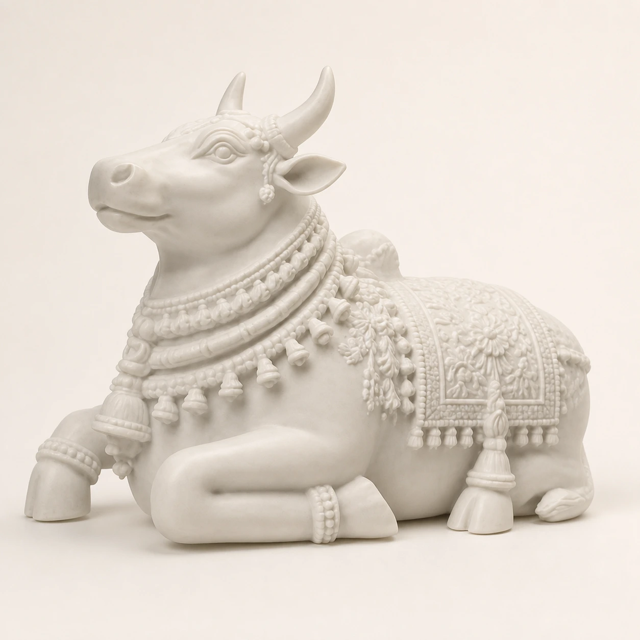 White Nandi bull custom sculpture